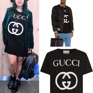 ⛔ sold⛔GUCCI OVERSIZED UNISEX TSHIRT DRESS FW2019